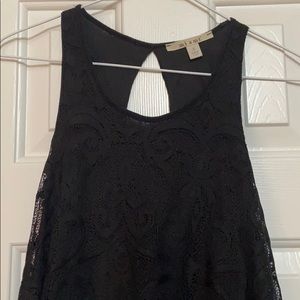 Black lace tank